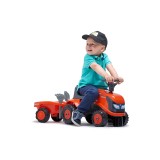 Kubota Push Ride-on Tractor by Falk with Trailer, Rake and Shovel, for toddlers 1-3 Y FA260C