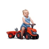 Kubota Push Ride-on Tractor by Falk with Trailer, Rake and Shovel, for toddllers 1-3 Y FA260C