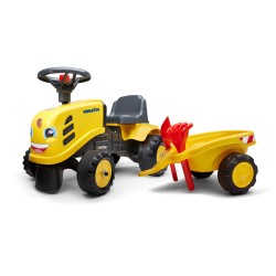 Komatsu Tractor with Trailer, Rake and Shovel, Stickers for Toddlers 1-3 Y FA286C