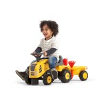 Komatsu Tractor with Trailer, Rake and Shovel, Stickers for Toddlers 1-3 Y FA286C
