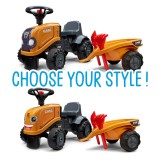 Case CE Tractor with Trailer, Rake and Shovel, Stickers, for Toddlers 1-3 Y FA297C