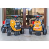 Case CE Tractor Push Ride-on Toy with Trailer, Rake and Shovel, Horn & Stickers, for Toddler Ages 1+ FA297C