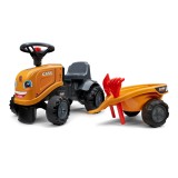 Case CE Tractor Push Ride-on Toy with Trailer, Rake and Shovel, Horn & Stickers, for Toddler Ages 1+ FA297C