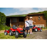 Falk Massey Ferguson 8740S Pedal Tractor with Trailer, Ride-on + 3 years FA4010AB