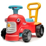 2-in-1 Toddler Push Walker Ride-On Toy with Trailer, Storage & Horn, Baby Walking Aid & Ride-On Tractor Ages 1-3 FA900C