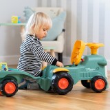 Toddler Push Ride-On Toy Tractor with Trailer, Storage & Horn for Kids Ages 1-3 FA901C