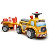Toddler Push Ride-on Truck "Super Builder" with Trailer&Sand Playset, Construction Vehicle Toy for Kids Ages 1-3 FA706C