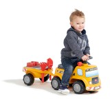 Toddler Push Ride-on Truck "Super Builder" with Trailer&Sand Playset, Construction Vehicle Toy for Kids Ages 1-3 FA706C