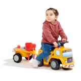 Toddler Push Ride-on Truck "Super Builder" with Trailer&Sand Playset, Construction Vehicle Toy for Kids Ages 1-3 FA706C