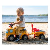 Toddler Push Ride-on Truck "Super Builder" with Trailer&Sand Playset, Construction Vehicle Toy for Kids Ages 1-3 FA706C