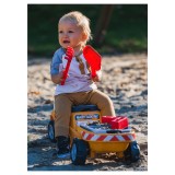 Toddler Push Ride-on Truck "Super Builder" with Trailer&Sand Playset, Construction Vehicle Toy for Kids Ages 1-3 FA706C