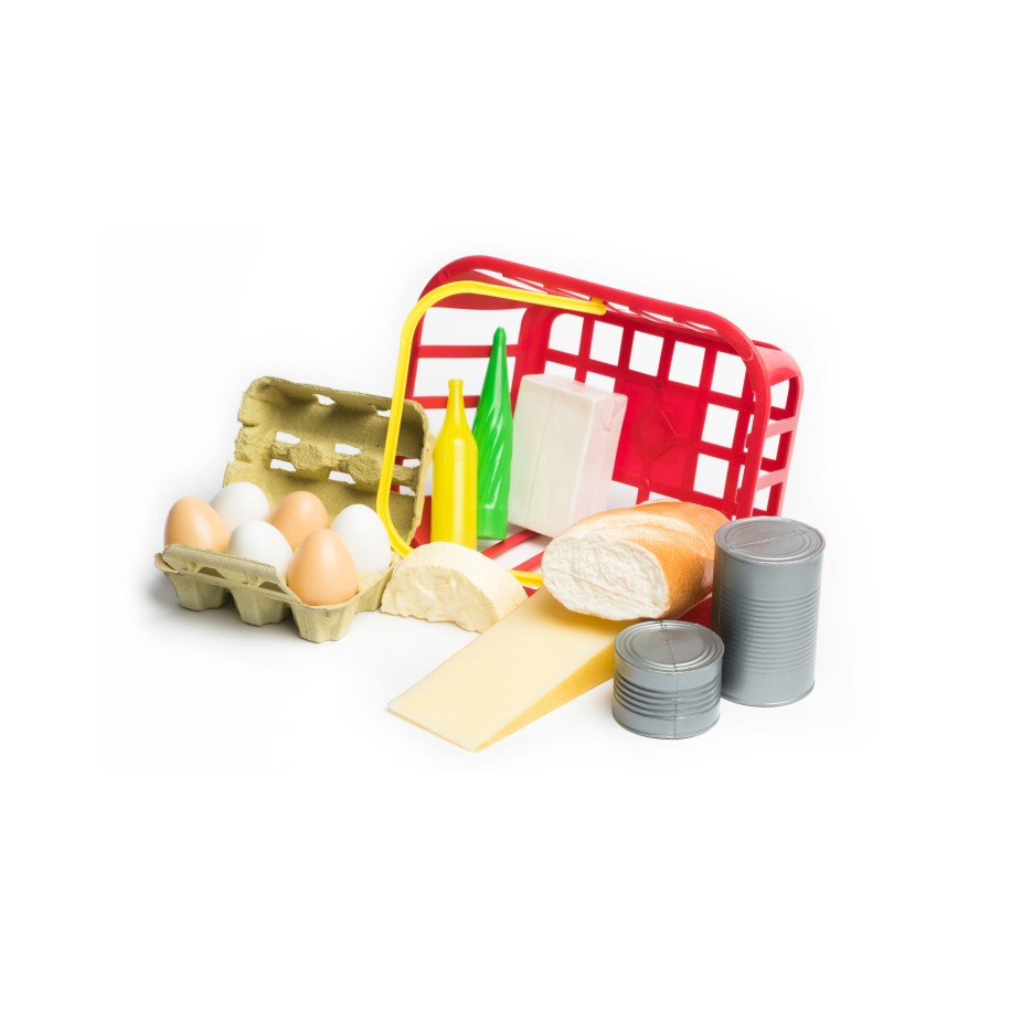 Basket of 15 assorted Food, Play Food Set, Daycare-Preschool Educational Toys for Toddlers/Kids from +3 years LAP53833