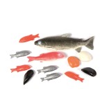 Realistic Fish Play Food Set for Toddlers, 12-Piece Play Kitchen Food for Ages 2+