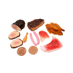 12-Piece Realistic Meat Play Food Set, Pretend BBQ & Kitchen Toys for Toddlers & Kids 2+ LAP41073