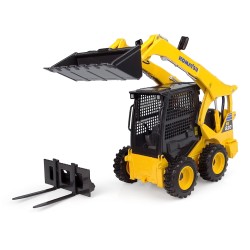 Universal Hobbies 1:25 scale Komatsu SK820 Skid Steer Loader w/Fork and Bucket Diecast Replica UH8177