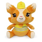 Komatsu Fox Soft Plush Toy "Kitsune" Mascot with Safety Helmet and Vest UHK1161