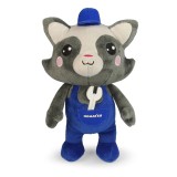 Komatsu Raccoon Soft Plush Toy "Tanuki" Mascot with Blue Overalls & Cap UHK1162