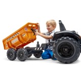 Case CE 580 Super N Pedal Tractor Ride-On Toy with Front Loader, Rear excavator & Dumper Trailer for Kids Ages 3+ FA997W