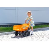 Case CE 580 Super N Pedal Tractor Ride-On Toy with Front Loader, Rear excavator & Dumper Trailer for Kids Ages 3+ FA997W