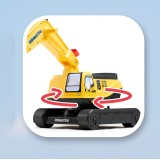 Komatsu Digger Excavator Ride-on Toy With Storage & Helmet, Construction Vehicle for Kids Ages +3 FA146