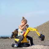 Komatsu Digger Excavator Ride-on Toy With Storage & Helmet, Construction Vehicle for Kids Ages +3 FA146