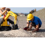 Komatsu Digger Excavator Ride-on Toy With Storage & Helmet, Construction Vehicle for Kids Ages +3 FA146