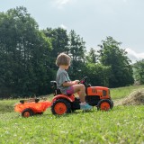 Kubota M7171 Pedal Tractor Ride-On by Falk with Detachable Trailer for Kids ages 2+ FA2065AB