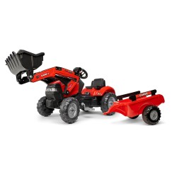 Case IH Maxxum CVX 130 Pedal Tractor by Falk with Front Loader and Trailer, Ride-on +2 years FA961AM