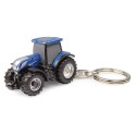 New Holland T7.300 Blue Power Tractor Metal Keychain Universal Hobbies UH5887