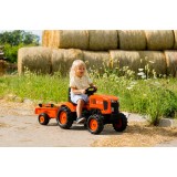 Kubota M7171 Pedal Tractor Ride-On by Falk with Detachable Trailer for Kids ages 2+ FA2065AB