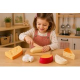 Pretend Cheese Play Food Set with 6 Realistic Pieces for Toddlers Ages 2+ LAP41082
